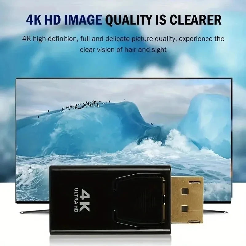 4K DisplayPort to HDMI-Compatible Adapter DP Male to Female