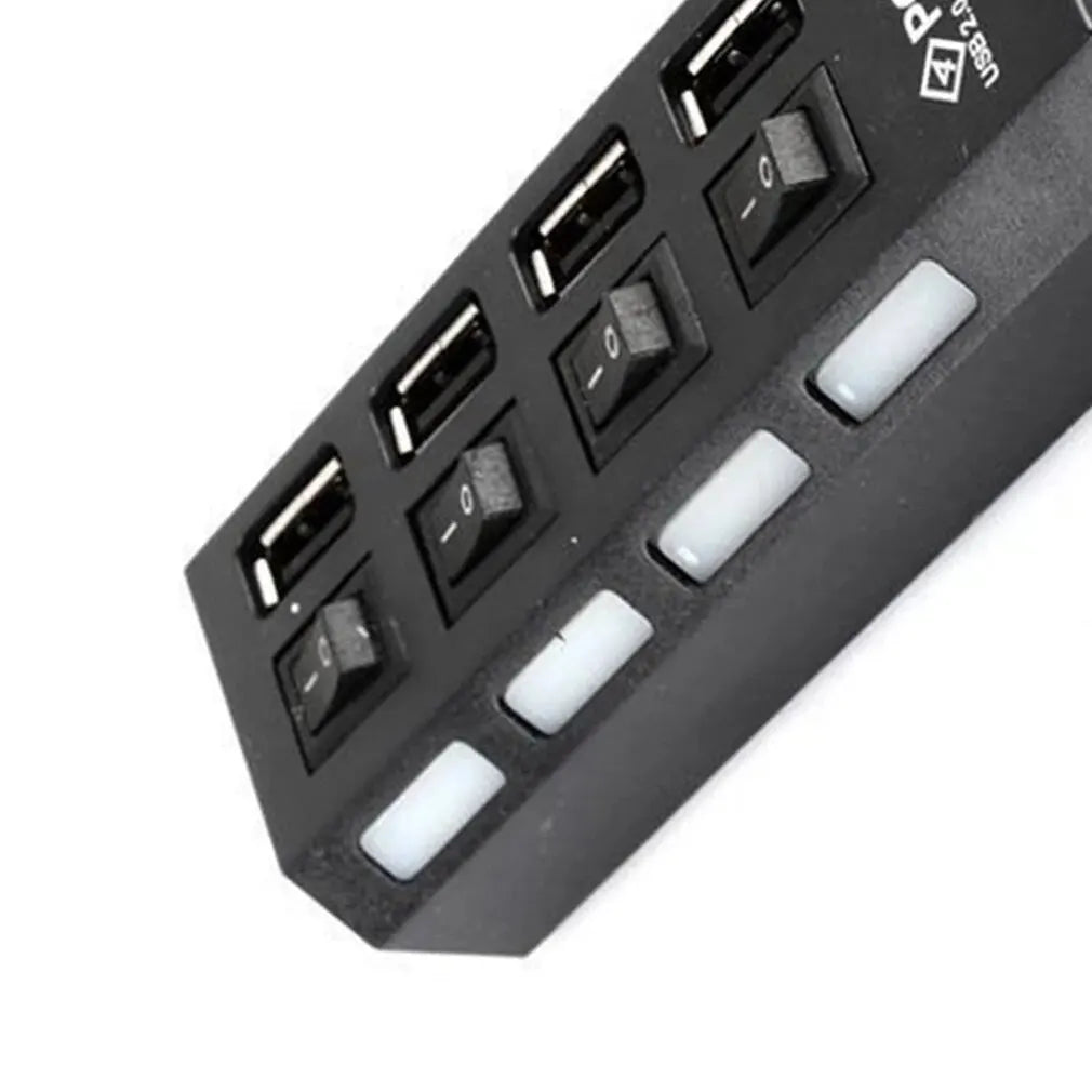 4-Port Usb 2.0 Hub One Drag Four Splitter Hub Plug And Play Mini Small