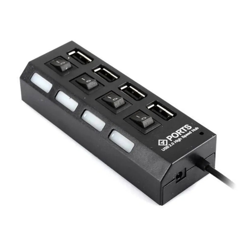 4-Port Usb 2.0 Hub One Drag Four Splitter Hub Plug And Play Mini Small