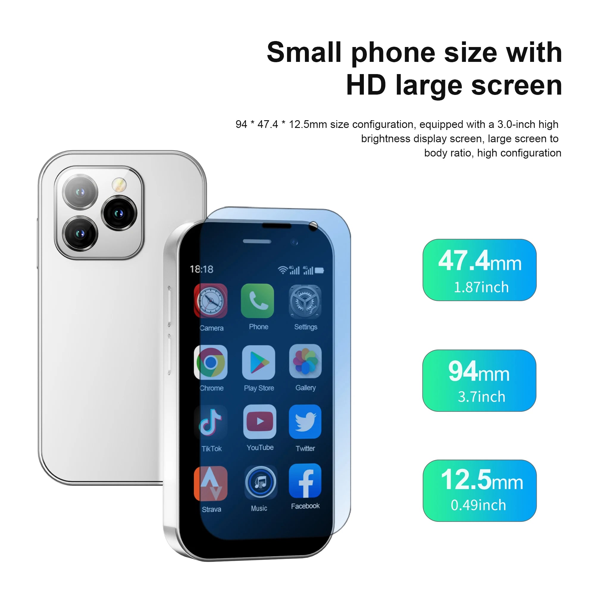 2025 New SERVO KING8000 Mini Smartphone Android 4G LTE Global GPS 3"