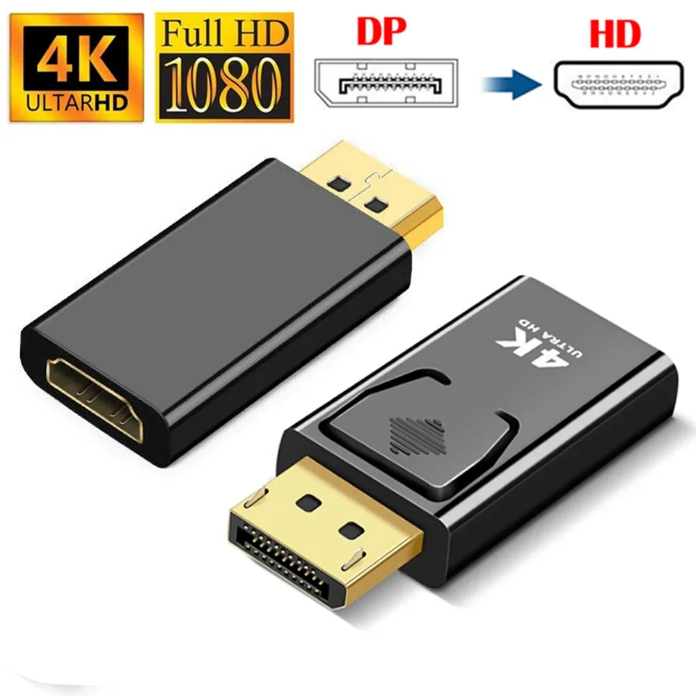 4K DisplayPort to HDMI-Compatible Adapter DP Male to Female