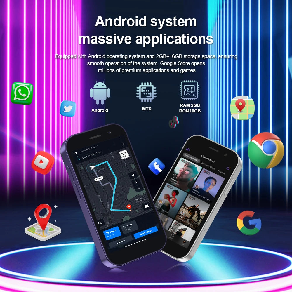 2025 New SERVO KING8000 Mini Smartphone Android 4G LTE Global GPS 3"