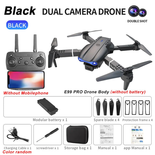2024 E99Pro RC Drone 4K Professinal With 1080P Wide Angle HD Camera