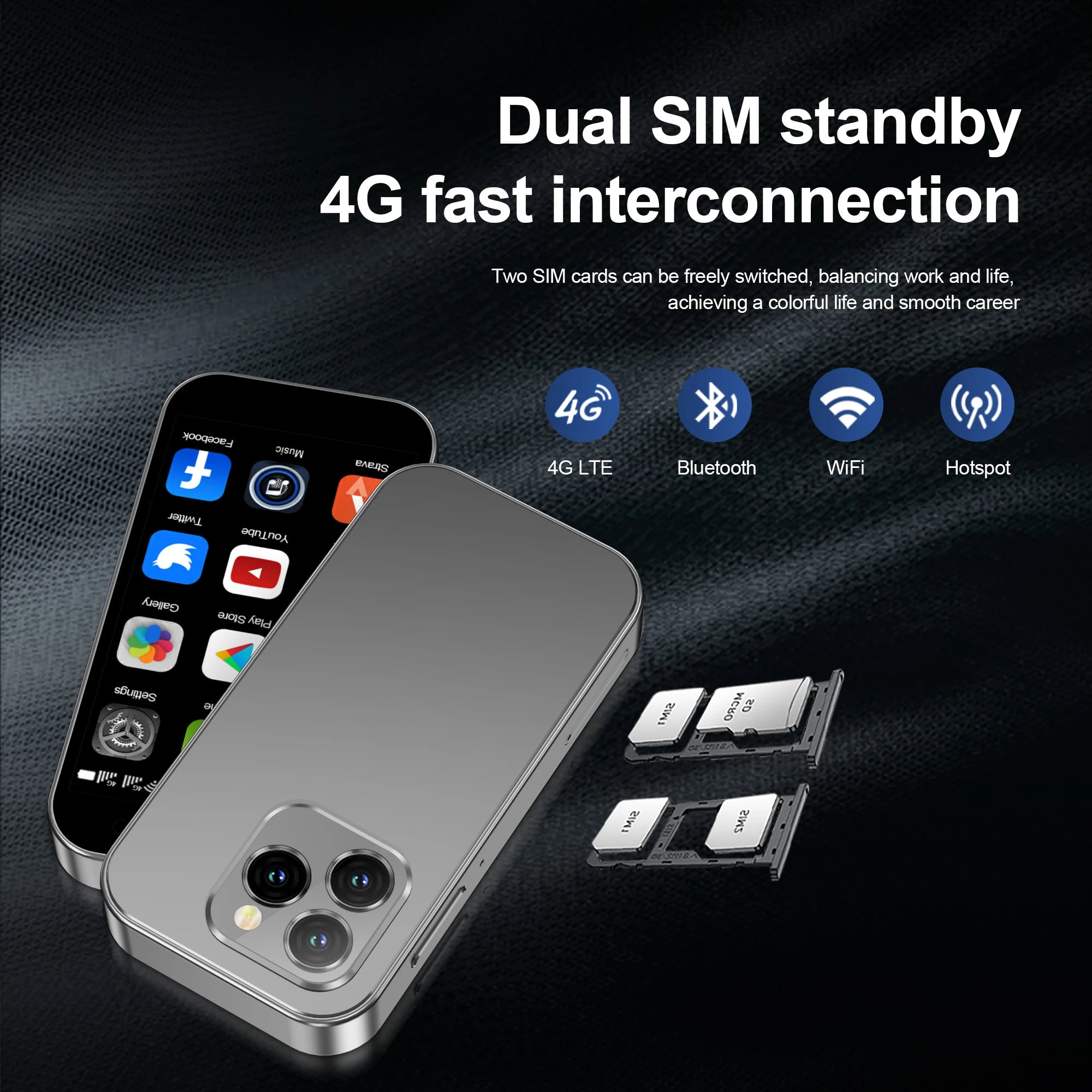 2025 New SERVO KING8000 Mini Smartphone Android 4G LTE Global GPS 3"