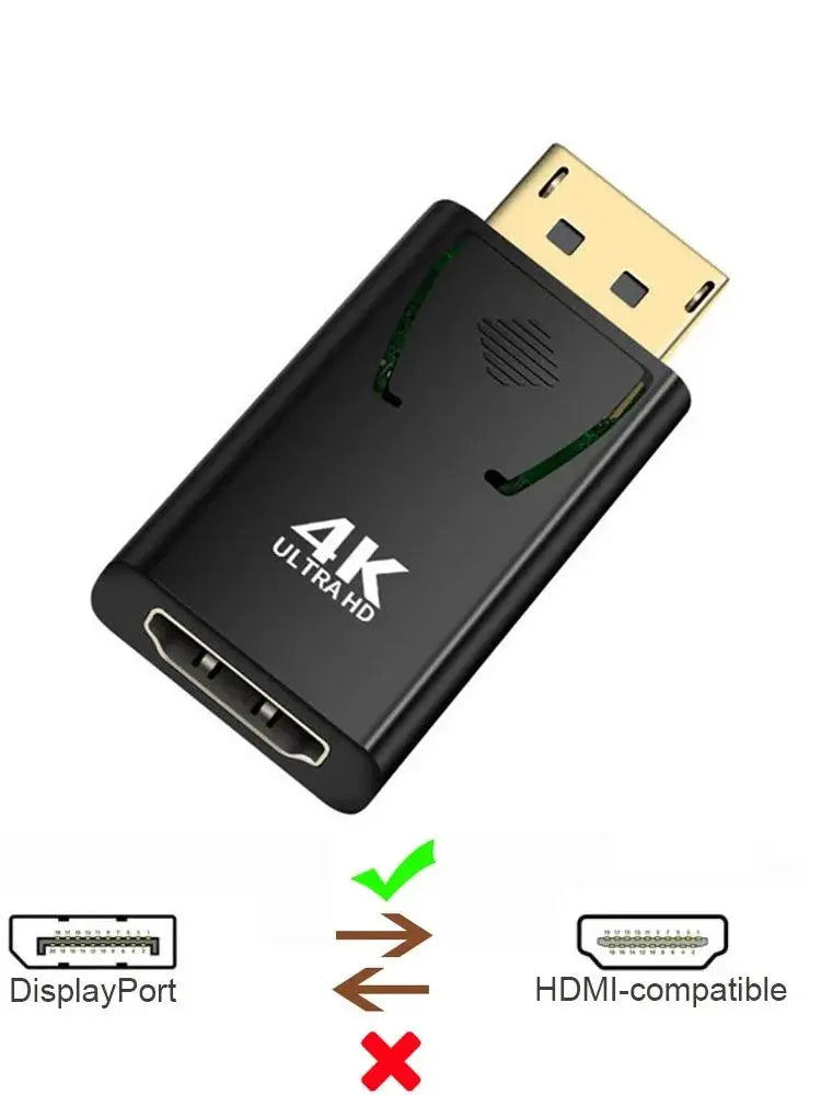 4K 1080P DisplayPort to HDMI-Compatible Adapter DP Male to Female HD